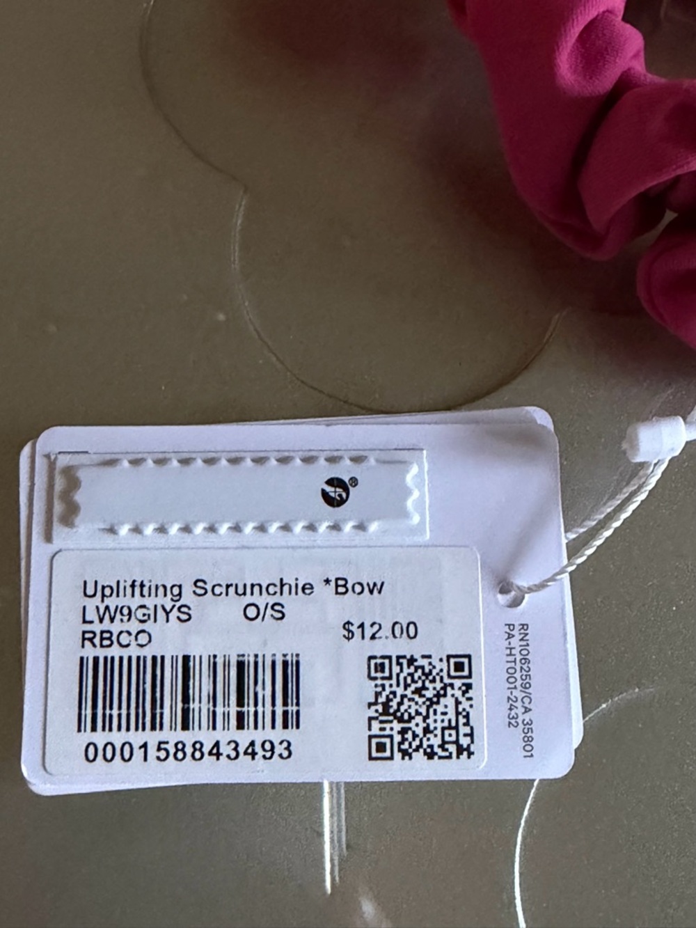 LULULEMON Uplifting Scrunchie Bow NWT - Pink Raspberry Coulis - Picture 11 of 13